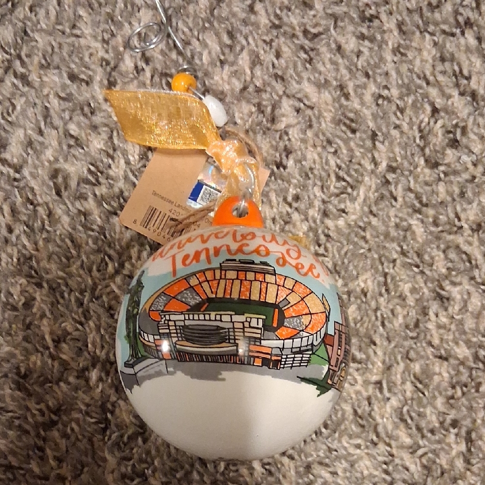 Tennessee Stadium Holiday Ornament - Orange and White